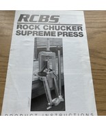 RCBS ROCK CHUCKER SUPREME RELOADING PRESS MANUAL - $19.81 CAD