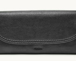 NWB Fossil Cleo Flap Clutch Black Leather Wallet SWL3089001 $100 Retail ... - $48.50