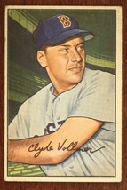 Vintage Baseball Card 1952 Bowman #57 Clyde Vollmer Outfield Boston Red Sox - £9.06 GBP
