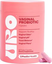 URO Vaginal Probiotics for Women pH Balance with Prebiotics + Lactobacillus (60) - £48.76 GBP