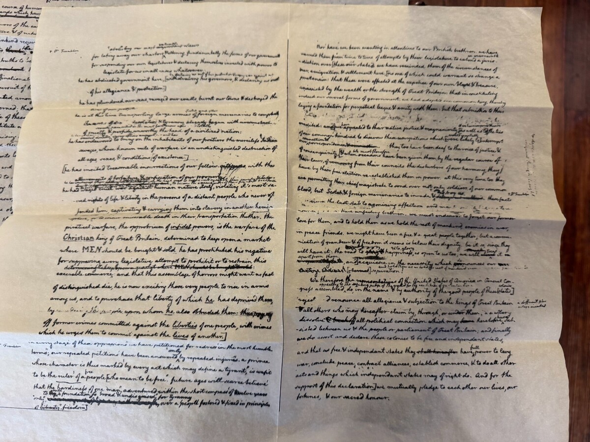 Thomas Jefferson's Rough Draft of the Declaration of Independence - replica Item image 2