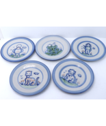 LOT OF 5 M A Hadley Assorted Hand Painted Luncheon Plates Stoneware Ceramic - $149.88 CAD