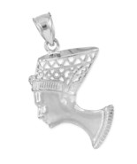 Textured 925 Sterling Silver Egyptian Queen Nefertiti Charm - £69.22 GBP