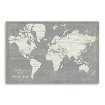 24 Inch Minimalist World Map Canvas Wall Art - €127,29 EUR
