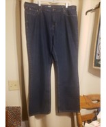 42B Old Navy 40x32 Straight Leg Dark Wash Jeans 100% Cotton - £7.54 GBP