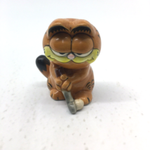 Vtg Enesco Garfield The Cat Golfing Figurine 2 1/2&quot; tall - £12.15 GBP