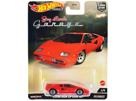 Lamborghini Countach LP 5000 QV Red Jay Leno&#39;s Garage Diecast Car Hot Wheels - £15.28 GBP