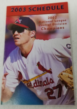 St. Louis Cardinals 2003 Schedule Wallet Fold Out Central Division Champions - £9.04 GBP