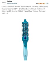 Calista Fauxblo Thermal Brush 1.25&quot; Airless Blowout Hair Timeless Teal - $34.53