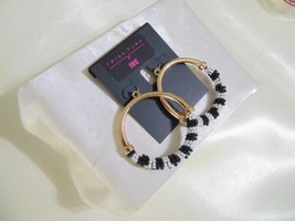 INC International Concepts Gold-Tone Beaded Hoop Earrings S111 $34 - $12.47