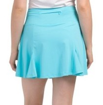 NWT X by GOTTEX Caribbean Turquoise Golf Tennis Knit Godet Skort S M L XL image 2