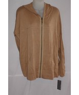 Queen Collection Zip-up Hooded Sweater Size M ~ Brown - $330.54 MXN
