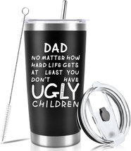 Fathers Day Dad Gifts from Daughter Son Wife, 20Oz Tumbler Coffee Travel Cup wit - £17.48 GBP