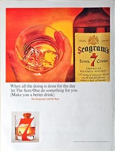 Seagram&#39;s Seven 7 Crown 1965 Vintage Print Ad - €8,44 EUR