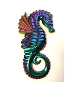 Seahorse Wall Decor Metallic Color Shift Coastal Art - £17.25 GBP