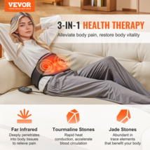 Far Infrared Heating Pad 10 Natural Jade &amp; 10 Tourmaline Stone Heating Pad - $83.15