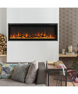 50 Inches Electric Fireplace in-Wall Recessed with Remote Control and Ad... - €305,25 EUR