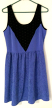 Attention dress women size 6 sleeveless blue &amp; black zip up back knee le... - £9.69 GBP