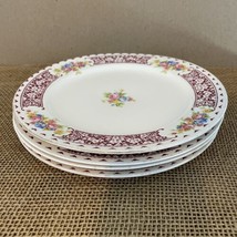 Homer Laughlin Vintage Rose Luncheon Dinner Plates (4) - $38.61