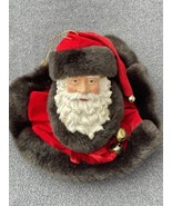 Vintage  Santa Christmas Ornament With Bells - $319.88 MXN