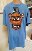 Five Nights at Freddys NWT Large t-shirt blue Freddy L men&#39;s tee - £15.78 GBP