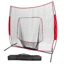 77Ft Baseball Net Softball Practice Hitting Batting Training Aid With Bo... - £85.52 GBP