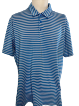 Adidas Blue and White  Striped Short Sleeve Golf Polo XL - €16,18 EUR