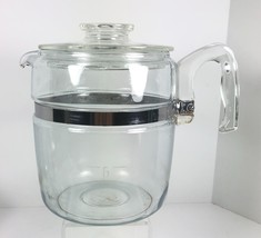 Vintage Pyrex Flameware Glass 9 Cup Percolator Coffee Pot 7759 Pot &amp; Lid Only - £22.17 GBP