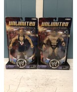 WWE CLASSIC SUPERSTARS UNLIMITED KURT ANGLE + The Rock WRESTLING FIGUREs - $101.62 CAD