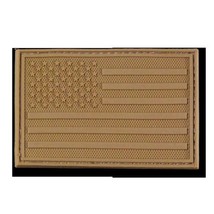 Tactical Usa United States Flag 3-D Rubber 3&quot; X 2&quot; Desert Patch Hook Loop - £23.58 GBP