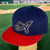 Atlanta Braves MLB Baseball Hat Ball Cap Fitted One Size L Pit Bull Blue... - £9.44 GBP
