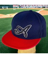 Atlanta Braves MLB Baseball Hat Ball Cap Fitted One Size L Pit Bull Blue... - £9.58 GBP