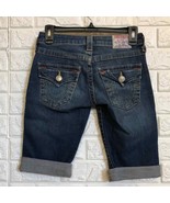 True religion Blue Sophie cuffed shorts size 24 - £33.67 GBP