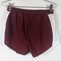 Womens Lined Running Shorts XS Maroon With Pockets - £13.81 GBP