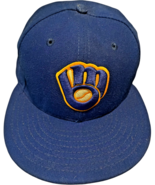 Milwaukee Brewers New Era 59fifty 7 1/8 fitted Hat Blue with Patch - €15,87 EUR