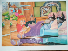 Milton Bradley Storybook Little Red Riding Hood Wolf In Bed Puzzle Used ... - $24.18