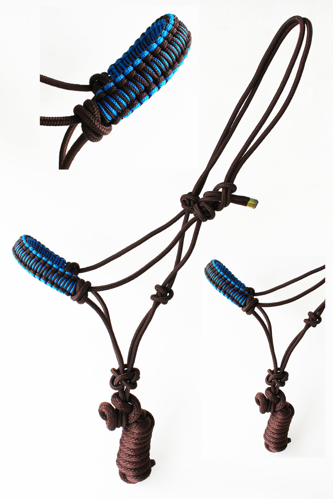 5/16&quot; Horse Heavy Braided Noseband Rope Halter Lead Rope 107HL04BL - $20.05