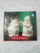 Snowman Couple Salt &amp; Pepper Shaker Set Home for the Holidays - $13.95