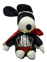 Snoopy Halloween Dracula Plush 6&quot; Sitting with Cape and Mask - £8.48 GBP