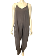 Fashion Gray Spaghetti Strap V neck Knit Jumpsuit Size XL - $37.78 CAD