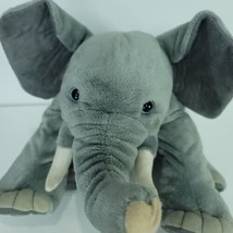 Love Earth Planet Gray Realistic Elephant w/ Baby Plush Stuffed Animal 1... - $24.74