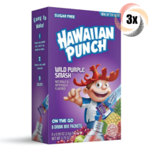 3x Packs Hawaiian Punch Wild Purple Smash Drink Mix | 8 Singles Each | .75oz - £8.86 GBP