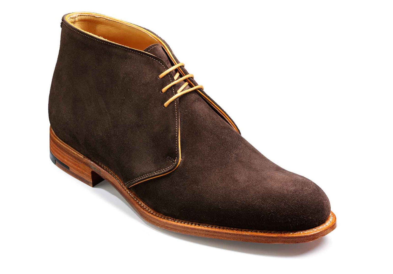 Men Brown Chukka Natural Color Sole High Ankle Suede Real Leather Boots US 7-16