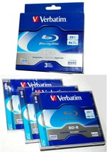 Verbatim BD-R Blu-Ray 1.2 Recordable Disc 4x 25GB 3 Pack in Jewel Case (3 Discs) - $9.45