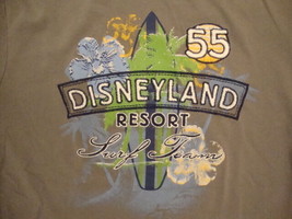 Disneyland Resort Surf Team Stitched Text Souvenir Soft Dark Gray T Shirt S - £15.97 GBP
