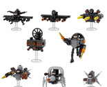 8pcs Skibidi Toilet Mech Fighter Building Block Set with Pilots - $24.60