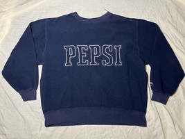 Vintage 1990s Pepsi “Nothing Else Is A Pepsi” Sweatshirt Size Large Blue - £11.68 GBP