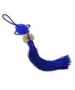 FENG SHUI FORTUNE COIN TASSEL BLUE Hanging Cure NEW Love Peace Contentme... - $74.63 MXN