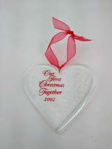 2002 Hallmark Keepsake Ornament Our First Christmas Together Acrylic Heart NOS - £8.73 GBP