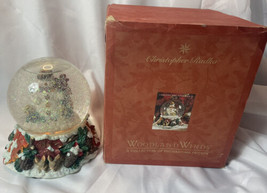 1998 Vintage Christopher Radko Woodland Winds Christmas Snowman Snow Globe Video - $56.09